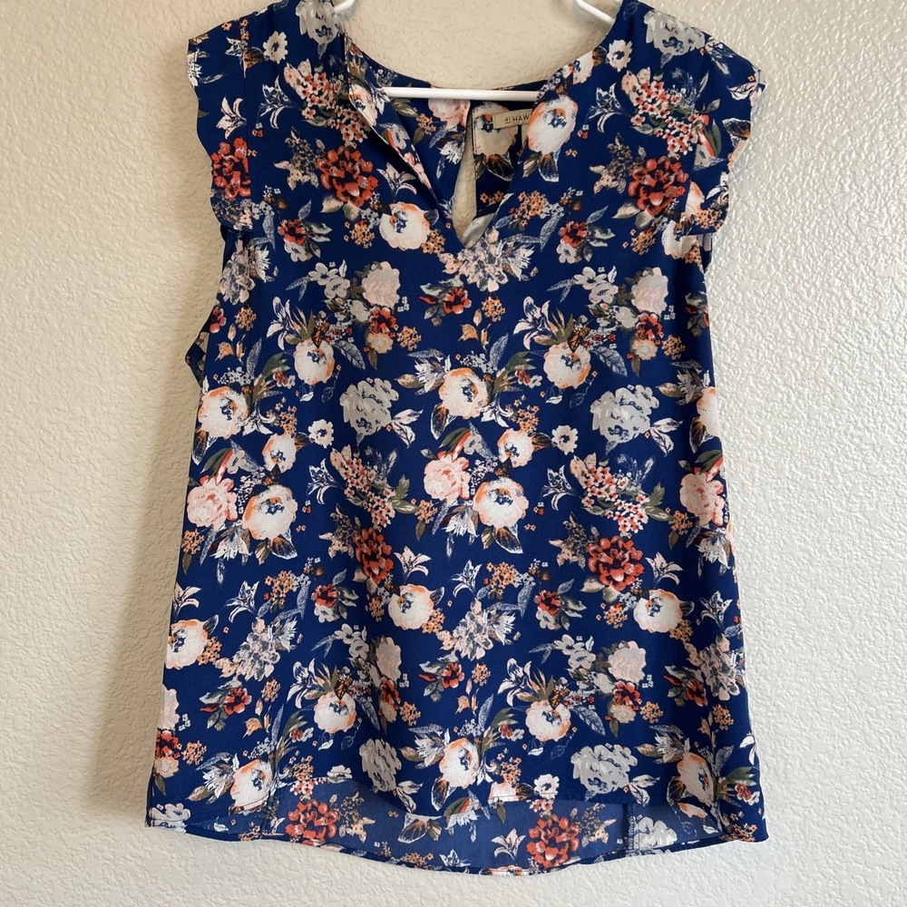 41 Hawthorne Women's Cottage Floral Whimsycore Top Size Large